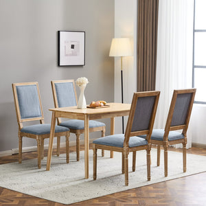 English Elm Christopher Knight Home® - [Set Of 4] Vintage French Country Dining Chairs - Elegant Cane Backrest & Plush Upholstered Seating N767P263677D_4