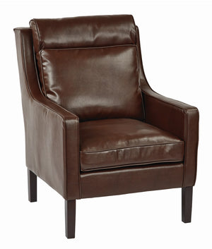 OSP Home Furnishings Colson Armchair Cocoa