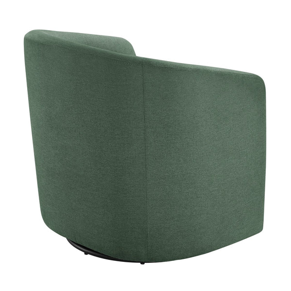English Elm Ardena Swivel Barrel Chair with Durable Commercial-Grade Fabric, Pocket Coil Seat, 360° Swivel Comfort Green B050P322596