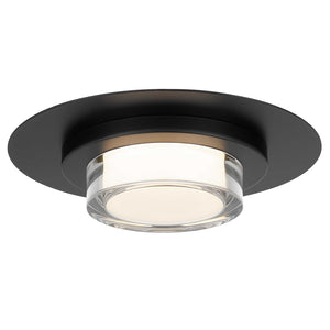 English Elm 12 Inch Square Integrated Led Flush Mount Dimmable Ceiling Light with Acrylic Diffuser Black B370P400759