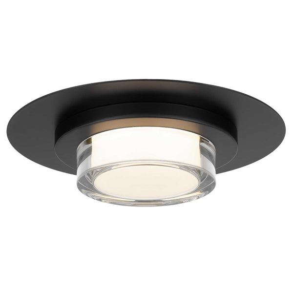 English Elm 12 Inch Square Integrated Led Flush Mount Dimmable Ceiling Light with Acrylic Diffuser Black B370P400759