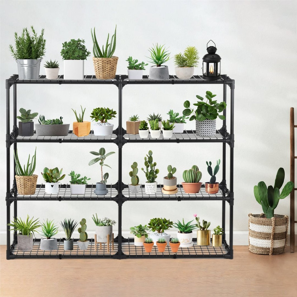 English Elm 4-shelf Wire Shelving Unit with Dust Cover Heavy Duty Steel Rack for Garage Storage W285P166901