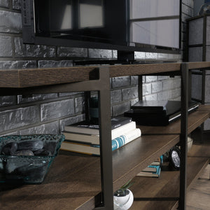 English Elm Credenza, Stylish Brown Media Stand For Tvs Up To 54", Durable Design & Versatile Storage Options B356P367965