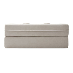 English Elm 2-in-1 Folding Sofa Bed with Plush Foam Support — Convertible Floor Couch to Queen Guest Sleeper khaki W1117P325070