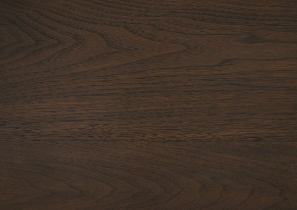 English Elm Walnut Modern Farmhouse Dining Set - 7Pc Table With Self-Storing Leaf & 6 Upholstered Chairs B011S01380-GIGA