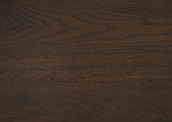 English Elm Walnut Modern Trestle Dining Table with Self-Storing 18" Leaf, 76–94" Extendable Rectangular Top, Rustic Veneer B011S01378