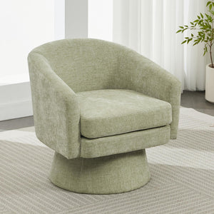 English Elm Christopher Knight Home® - Contemporary Boucle 360° Swivel Barrel Chair with 330lb Capacity, Plush Textured Accent Seat for Living Room Green N765P292093N