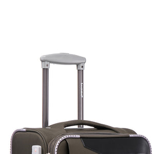English Elm Softside Expandable Spinner Luggage Set Four Piece Lightweight Travel Collection Sage Green T3292P343901