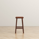 English Elm Ashcroft Furniture - James Mid-Century Modern Genuine Tan Leather 29" Bar Stool