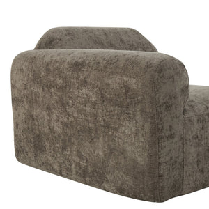 English Elm 111" Curved Sectional Sofa Set Plush Lamb Wool Upholstery Deep Seat Ottoman Lounge Dark Brown N767P371305D