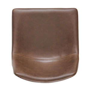 English Elm Christopher Knight Home® - Set of 2 30" Cedric Faux Leather Barstool Vintage Brown — Low Back, Steel Frame, 250lb Capacity, Upholstered Comfort 57583.00
