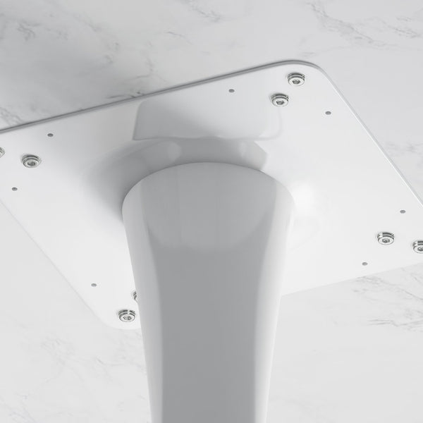 English Elm 31.50" Hexagonal Coffee Table with White Marble Print Top and Metal Base – Modern Compact Chic for Small Spaces W757P186688