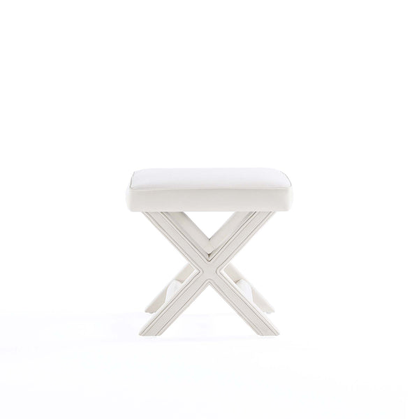 English Elm Abigail Velvet Accent Bench In Cream - Chic, Compact & Comfortable Seating For Any Room Decor B365P398205