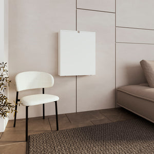 English Elm Folding Engineered Wood Table with 4 Shelves, White — Compact, Eco-Friendly Storage & Display Solution B097P262386