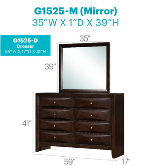 English Elm Marilla Elegant Silver Chest with Dovetail Drawers, Nickel Hardware, Durable Wood Veneers for Home Storage Cappuccino 43 L x 61 W x 19 H B078118247