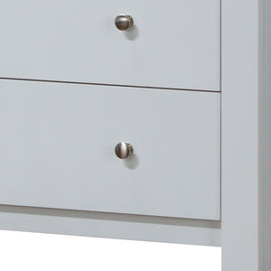English Elm Elegant White Transitional Media Chest with Spacious Drawers, 36"H x 34"W x 17"D, No Assembly, Durable Finish B078108135