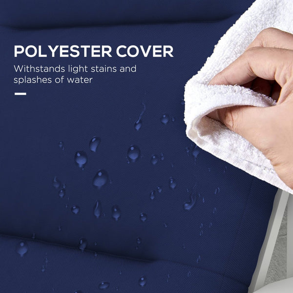 English Elm Outsunny 2 Piece Adirondack Chair Cushions Set – Water-Repellent, Plush Support, Blue For Outdoor Relaxation W2225P174514-GIGA