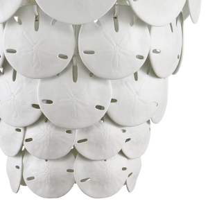 Tulum Coastal White Chandelier by Marjorie Skouras - Elegant Bone China Design, Adjustable & Stylish