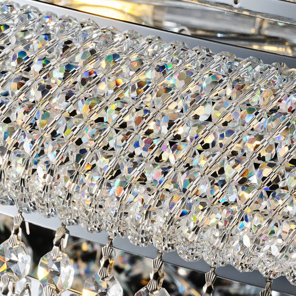 English Elm 32-Inch Crystal Chandelier 21-Light K9 Luxury Ceiling Fixture for Dining Room Bedroom Modern Empire Chrome W2869S00028