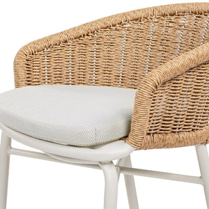 English Elm Jennifer Taylor Home - Santorini 28" Wicker Back Bar Stool Set Of 2 - Wheat Beige, Weather-Resistant, Stylish Comfort B2719P308009