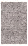 Unique Loom Hygge Shag Misty Machine Made Abstract Rug Gray, Beige/Ivory 5' 1" x 8' 0"