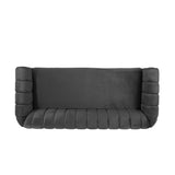 Christopher Knight Home® - Noble House - Richland Modern Glam Velvet Channel Stitch 3 Seater Sofa