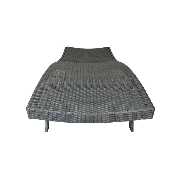 English Elm Christopher Knight Home® - Kauai Pe Wicker Chaise Lounge Set - Stylish, Adjustable Outdoor Seating For Ultimate Relaxation! 54087.00GRYMP2