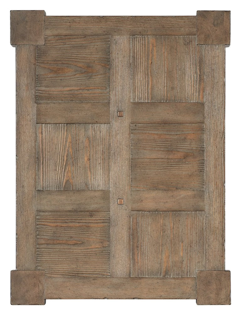 Hooker Furniture Commerce End Table With Turned Twisted Legs, Paned Veneer Top & Peg Accents For Timeless Charm Medium Wood 7228-80204-85