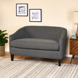 Christopher Knight Home® - Noble House - Justine Dark Grey Fabric Loveseat