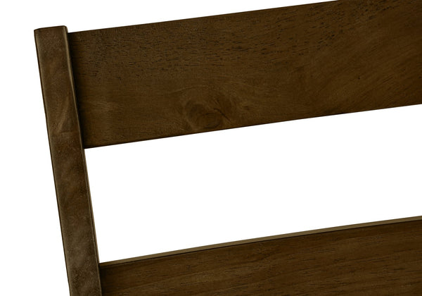 English Elm Dining Chair Set of 2 Upholstered with Turned Wood Legs, High Slat Back, Comfortable Seating Appeal Brown 39 L x 11 W x 19 H B2710P218890