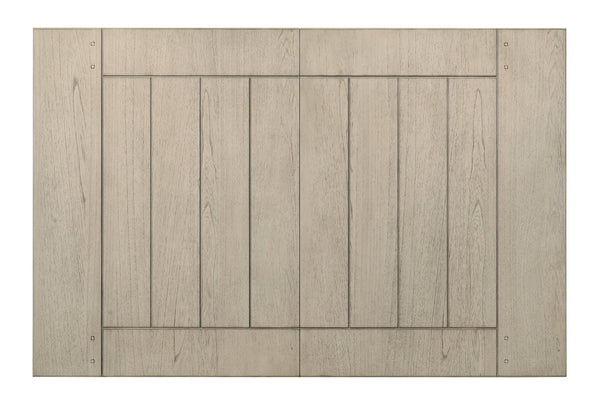 English Elm 1pc Contemporary Dining Table 42" x 64"-82" with 18" Leaf Two-Tone Solid Wood Top Tapered Legs B011P400271