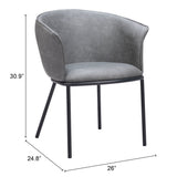 Garston Dining Chair Gray 110175 Zuo Modern