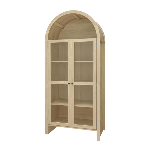 English Elm 70.28" Tall Arched Kitchen Pantry - Modern Farmhouse Cabinet With Adjustable Shelves For Versatile Storage W688P204446