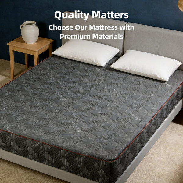 English Elm 10 Inch Queen Mattress Copper Infused Foam 7 Zone Support Breathable Certipur Certified Black And Silver W5081P394347