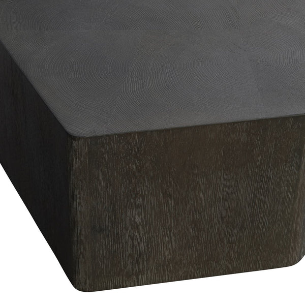 Bernhardt Bernhardt Sculptural Alton Cocktail Table — Seven-Sided Wire-Brushed Oak Top, End-Grain Detail, Casters (57.38" W) 357015