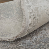 Feizy Rugs Cadiz Viscose/Acrylic Machine Made Industrial Rug Taupe/Gray/Silver 13' x 20'