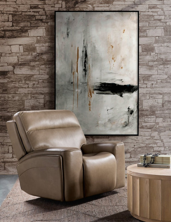 Hooker Furniture Riverton Semi-Aniline Leather Power Gliding Recliner With Adjustable Headrest, Lumbar & Cupholders SS708-PHLG1-086