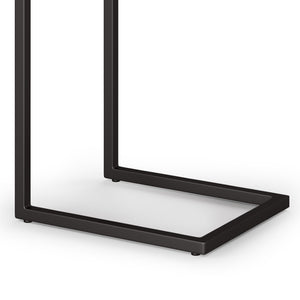 English Elm Skyler - Handcrafted C-Shaped Side Table In Dark Cognac Brown For Stylish And Versatile Use B136P159620-GIGA