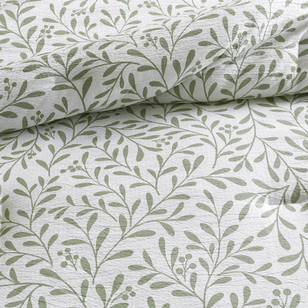 English Elm 5-piece King Comforter Set Soft Microfiber Printed Bedding with Coordinated Shams and Pillows Sage Green B035P482937