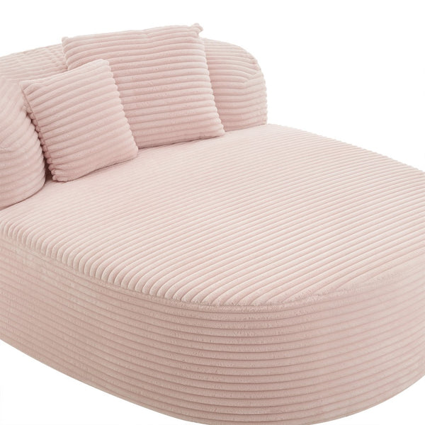 English Elm Swivel Barrel Accent Chair Chenille Tufted Round Club Seat for Living Room Lounge Pink N719S002370P