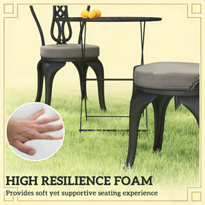 English Elm Soft Round Dining Chair Cushions Set of 4 with Washable Covers and Foam Padding T3971P443095