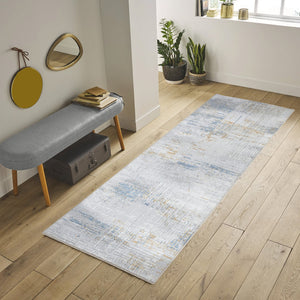 English Elm Nova Light Gray Area Rug - Versatile 2 Ft 7 In X 7 Ft Soft Polyester Floor Covering For Any Space B186P181157