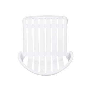 English Elm Outdoor Stackable Armless Barstools Set of 2 Uv Resistant Slat Back Patio Seating White N780P199452W