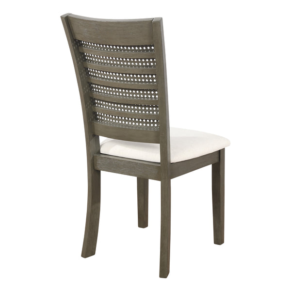 OSP Home Furnishings Walden Cane Back Dining Chair  - Set of 2 Linen / Antique Grey
