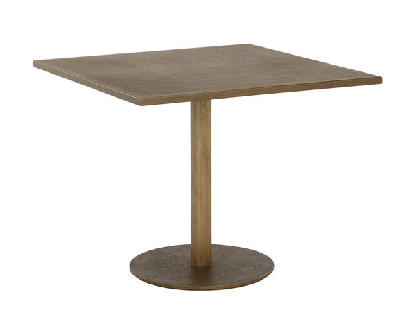 Sunpan Corina 36" Handcrafted Bistro Table with Antique Brass Finish - Unique Artisanal Design Accent Piece