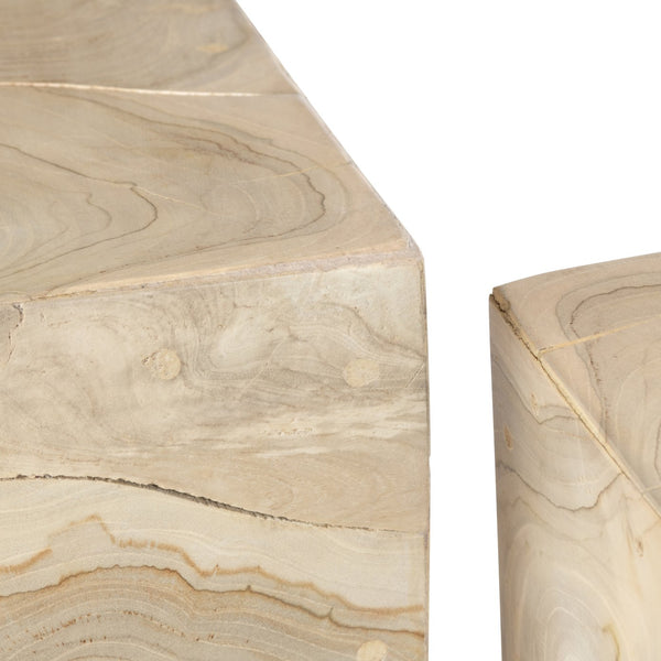 Crestview Collection Coastal Teak Wood Accent Table - Unique Square Pedestal With Natural Finish For Elegant Decor Display Tan Solid Wood Cvfdr1245