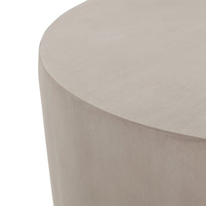 English Elm Outdoor Mgo Concrete Round Side Table with U-shape Base for Patio Lounge Seating N773P369074E