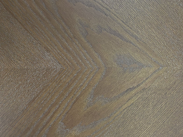 English Elm Transitional Two-tone Rectangular Dining Table Seats Six with Carved Leg Detail Oak B011P222857