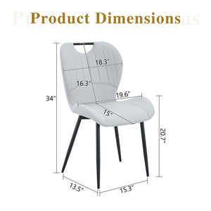 English Elm Set of 4 Olive Fabric Dining Chairs Ergonomic Cushion Black Steel Frame Modern Black,Light Gray W1151P454884