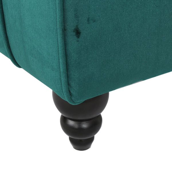 English Elm Christopher Knight Home® - CHAISE modern deep-seat lounge chair with tapered legs, plush low-profile design for living spaces and patios Teal 44 L x 29.75 W x 12.5 H 60129.00NVLTTEL